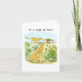 Det är ett jungle Cheetah Note Card Kort
