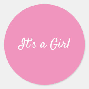 Det är ett kuvertförsegling för Baby i cute Runt Klistermärke