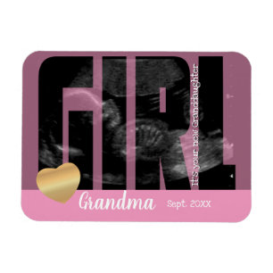Det är ett meddelande från flicka - Sonogram med D Magnet