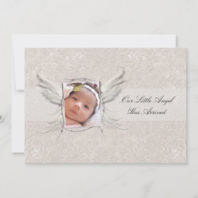 Det är ett meddelande om Vingens flickängel Inbjudningar (Framsida)