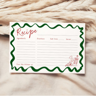 Det är ett mer italienskt Möhippa Recept Card Inbjudningar