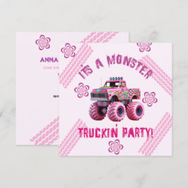 Det är ett Monster Truckin'Party Anpassningsbar Ph Inbjudningar