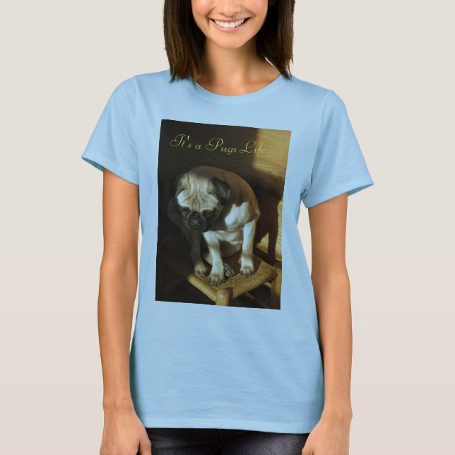 Det är ett mopsliv… tee shirt (Framsida)