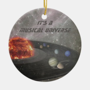 Det är ett musikaliskt universum julgransprydnad keramik