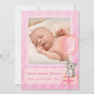 Det är ett nyfött baby-kort för fotografi meddelande