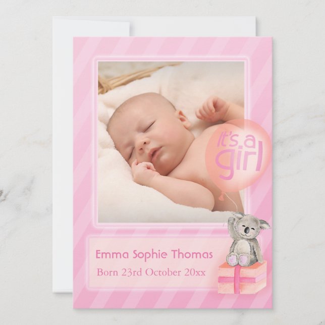Det är ett nyfött baby-kort för fotografi meddelande (Framsida)
