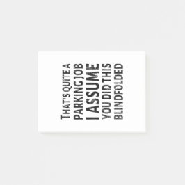 Det är ett parkningsjobb - dålig parsning post-it block