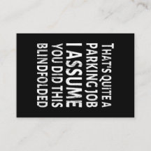 Det är ett parkningsjobb - dålig parsning