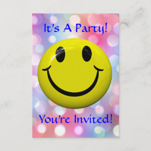 Det är ett party! Roligt färgrik inbjudan