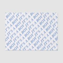 DET är ett POJKEsilkespapperpapper (blått)