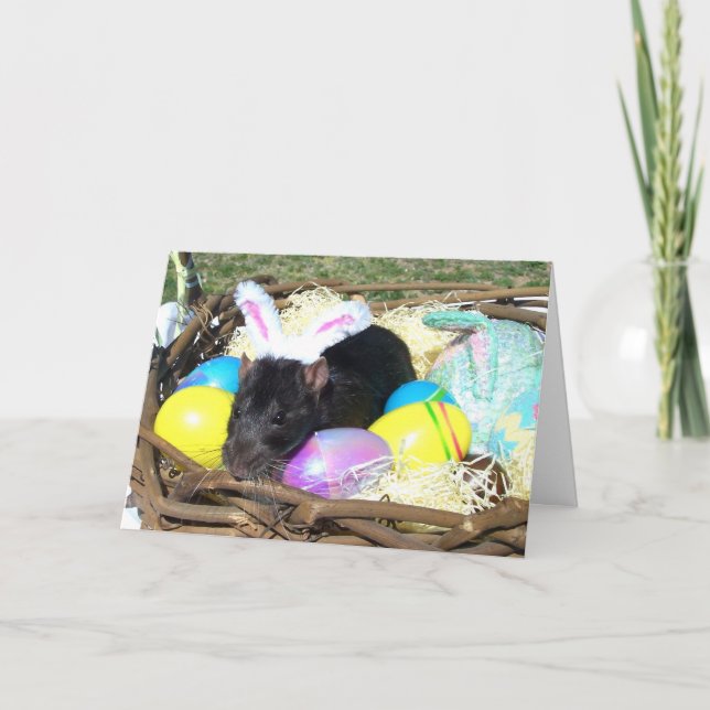 Det är ett Råtta-Påsk-kort2 Helgkort (Framsida)