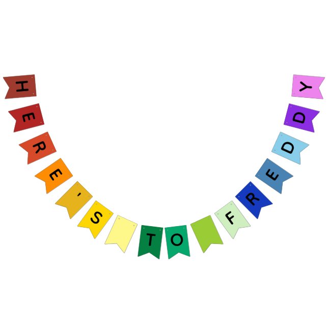 Det är ett regnbåge Party - Personlig Rainbow Namn Vimplar (Alla)