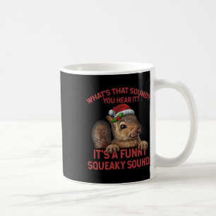 Det är ett roligt pipigt ljud jul tomte kaffemugg