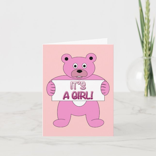 Det är ett Rosa Bear för flickor Meddelande (Framsida)