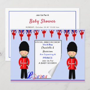 Det är ett Royal prins London Theme Baby Shower Inbjudningar