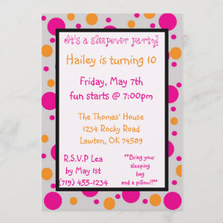 Det är ett sleepoverparty! , Hai… Inbjudningar