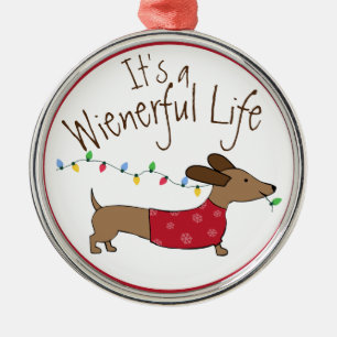 Det är ett storartat liv Dachshund-julprat Julgransprydnad Metall