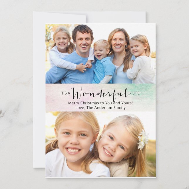 Det är ett underbart Life 2-fotojulkort Julkort (Framsida)