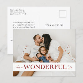 Det är ett underbart Life Red Photo Helg Vykort