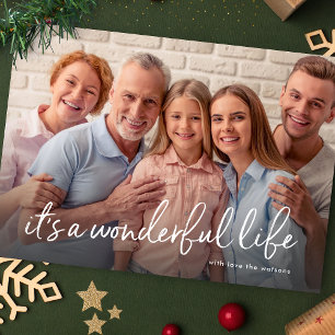Det är ett underbart liv Jul ett foto Julkort