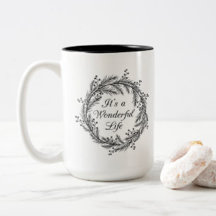 Det är ett underbart liv - julmugg Två-Tonad mugg