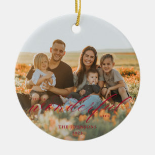 Det är ett underbart liv Keramic Ornament Red