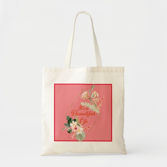 Det är ett vackert liv Tote Bag Tygkasse (Framsidan)