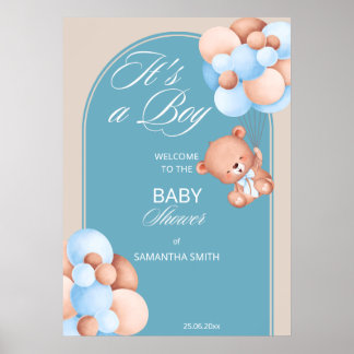 Det är ett välkomnande välkomnande av babyduschen poster