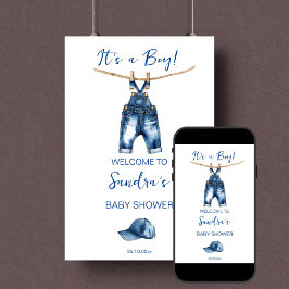 Det är ett välkomstskylt för en blå jeans babydusc poster