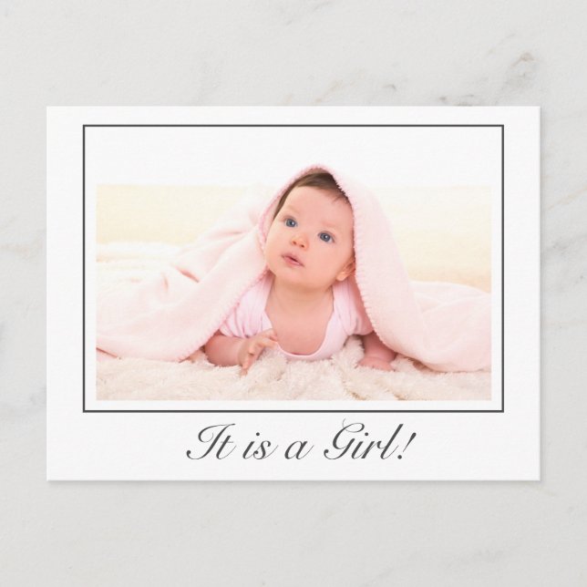 Det är ett vykort för foto om Baby-födelsetal för  (Framsida)