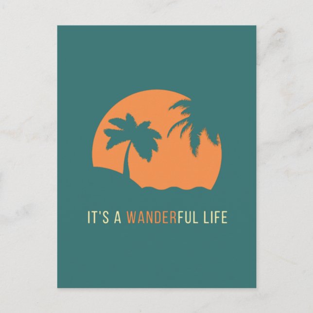 Det är ett Wanderful Life Vykort (Framsida)