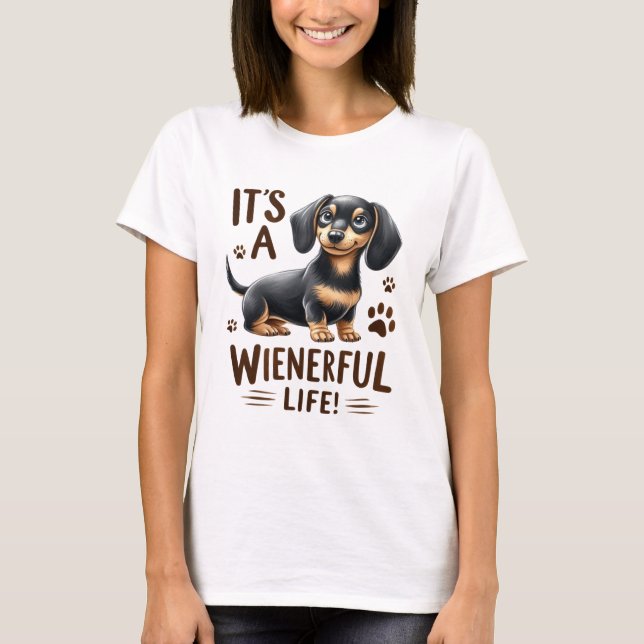 Det Är Ett Wienerfullt Liv T Shirt (Framsida)