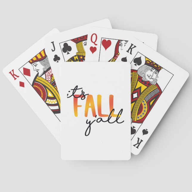 Det är Fall Y’all Aesthetic Simple Casinokort (Baksidan)