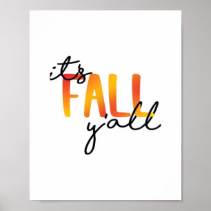Det är Fall Y’all Aesthetic Simple Poster