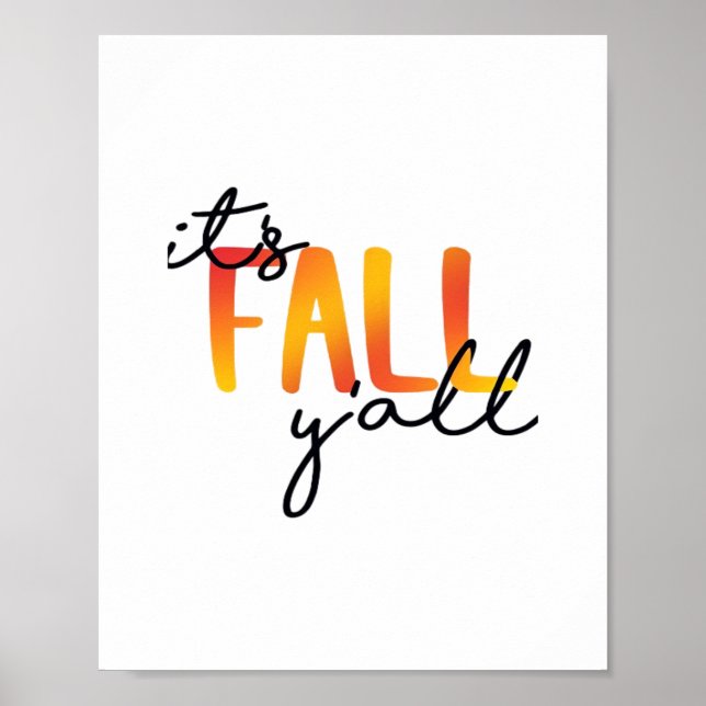 Det är Fall Y’all Aesthetic Simple Poster (Framsidan)