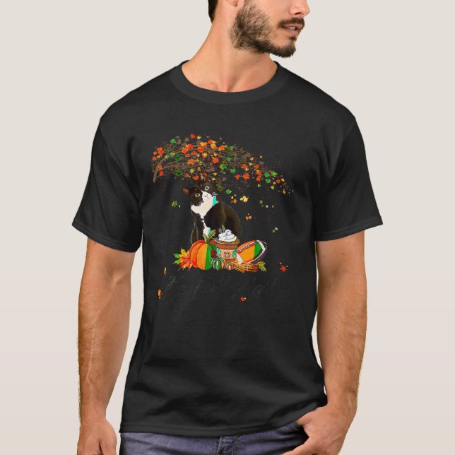 Det är Fall Y all Cute Black Cat Lovers Thanksgivi T Shirt (Framsida)