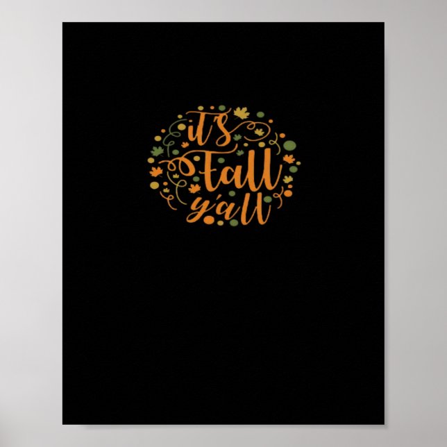 Det är Fall Y’all Funny Trendig Poster (Framsidan)