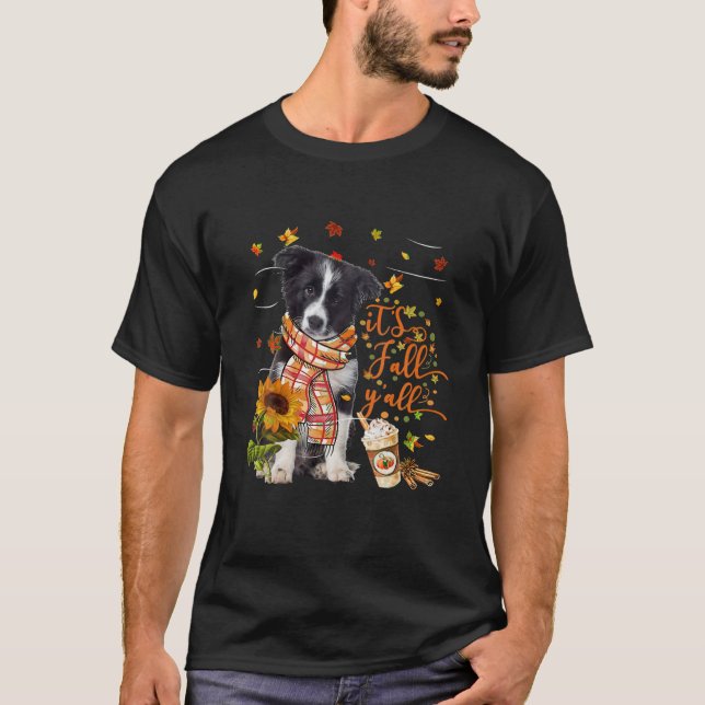 Det är Fall Y All Gräns Collie Hund Thanksgiving T Shirt (Framsida)