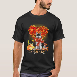 Det är Fall Y all Husky Hundälskares Thanksgiving  T Shirt