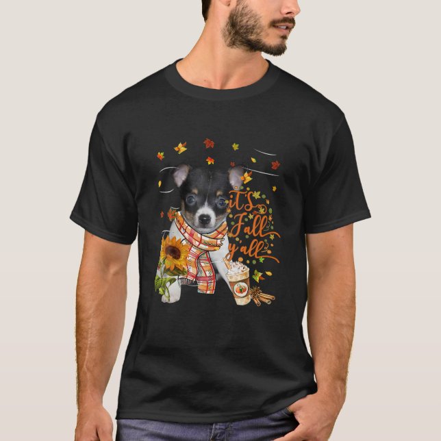 Det är Fall Y All Leksak Fox Terrier-Thanksgiving T Shirt (Framsida)