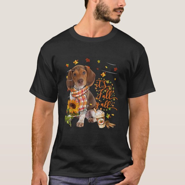 Det är Fall Y All Pocket Hund Thanksgiving Hallowe T Shirt (Framsida)