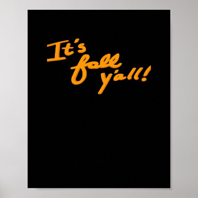 Det är Fall Y’all Simple Aesthetic Stil Poster (Framsidan)