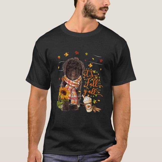 Det är Fall Y All Spain Vatten Hund Hund Thanksgiv T Shirt (Framsida)