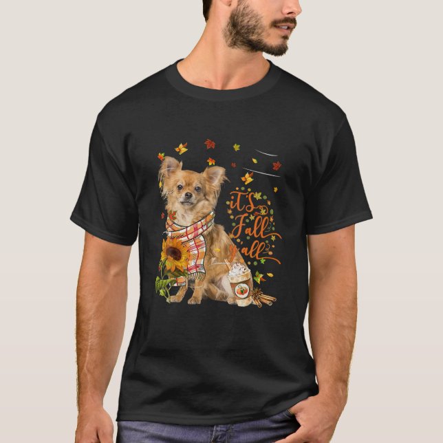 Det är Fall Y All Tan Chihuahua Hund Thanksgiving T Shirt (Framsida)