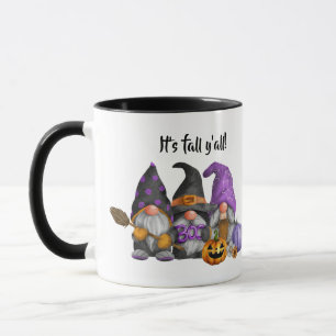 Det är Fall Y'All Autumn Gnomes Watercolor Mugg