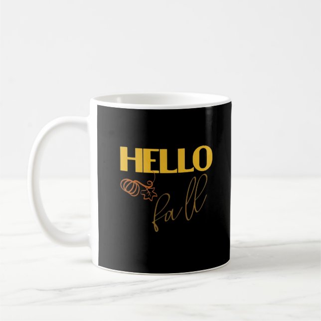 Det är Fall Y'all Autumn Lämna Design Cute Pumpkin Kaffemugg (Vänster)