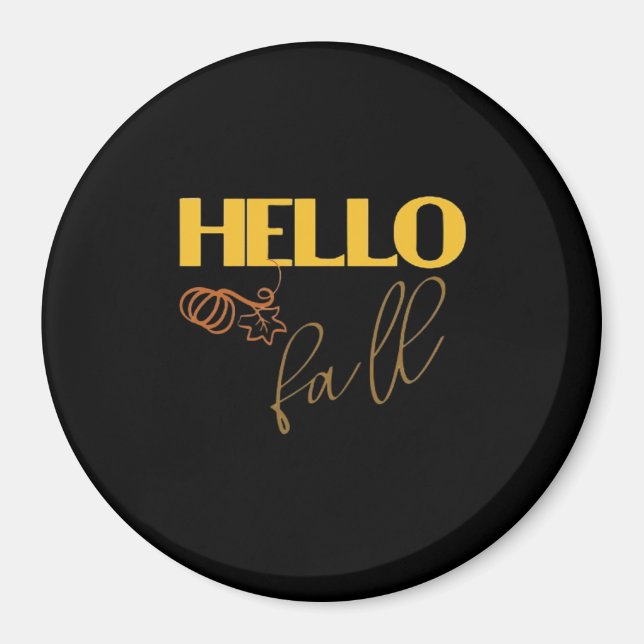 Det är Fall Y'all Autumn Lämna Design Cute Pumpkin Magnet (Framsidan)