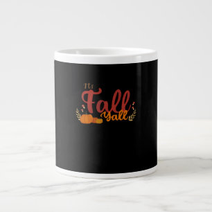 Det är "Fall Y'all Autumn Pumpkins and Mushroom De Jumbo Mugg