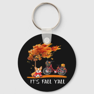 Det är Fall Y'all Cardigan Hund Autumn Design Funn Nyckelring