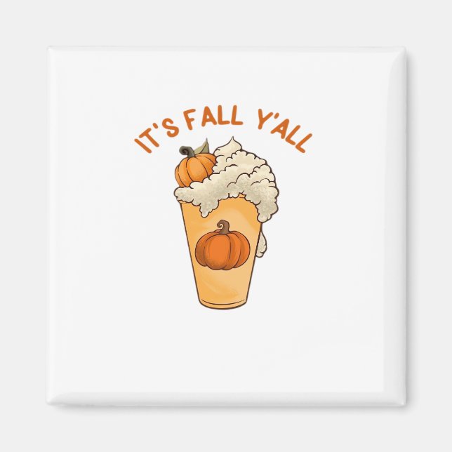Det är Fall Y'all Classic Retro Magnet (Framsidan)